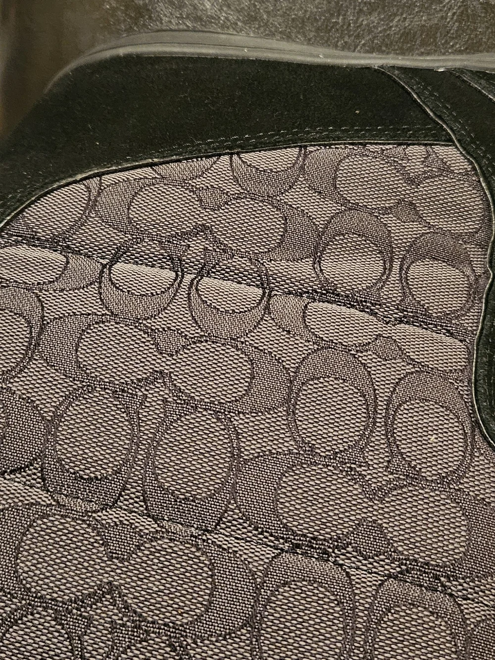 Coach Black Signature Pattern Shearling-Trim Winter Boots
